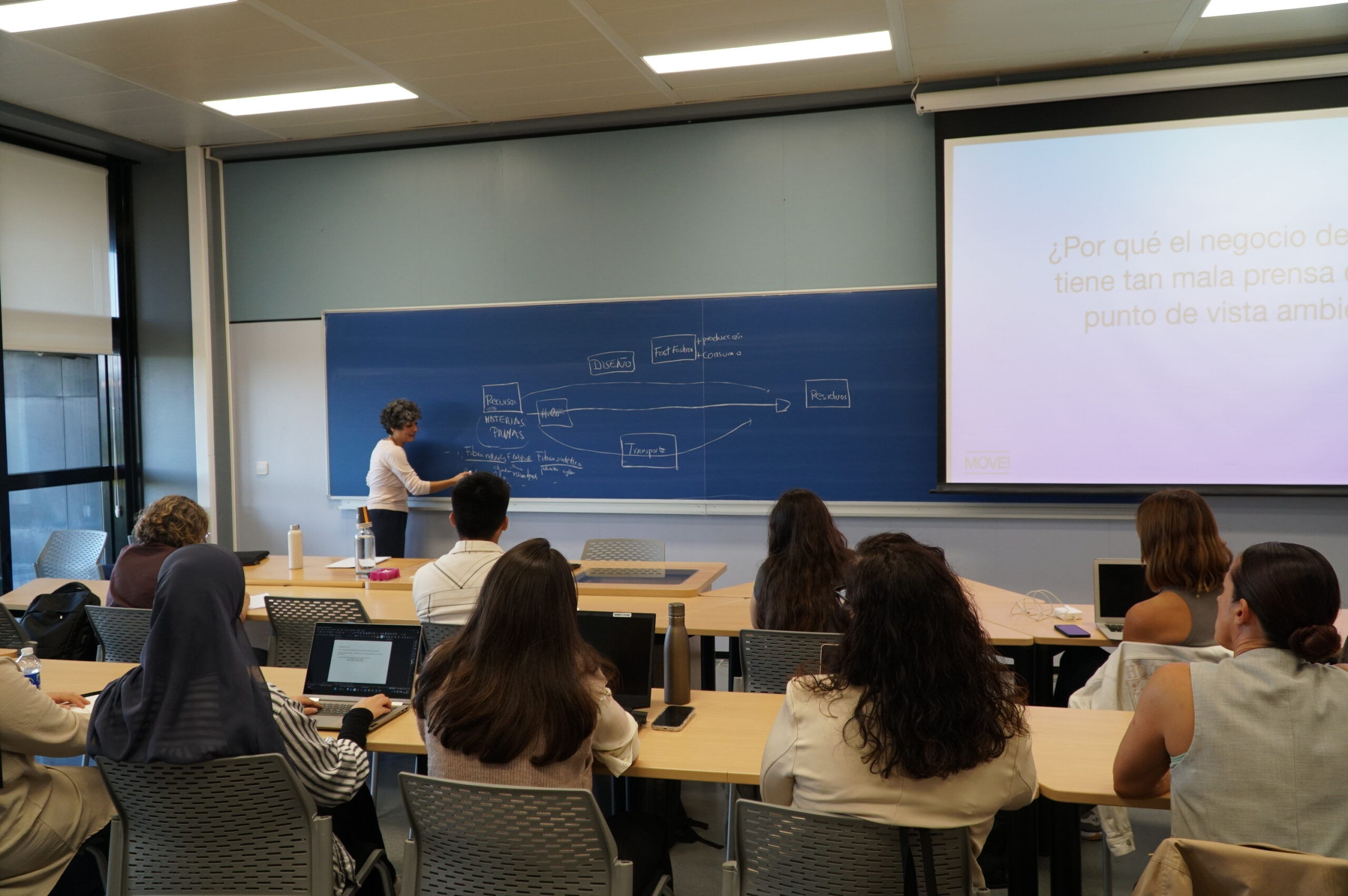 Panorámica de una clase del curso